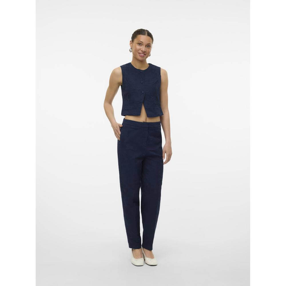 Vero Moda Eline Short Embroidered Waistcoat